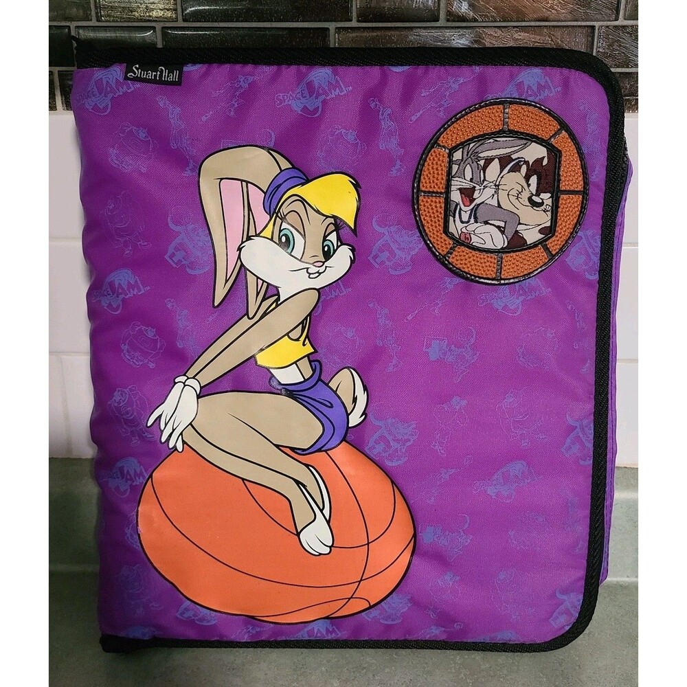 VTG EUC Stuart Hall Space Jam Lola Bunny 3 Ring Zippered Binder